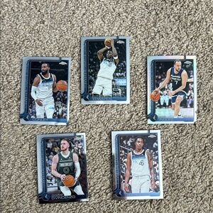 NBA Minnesota Timberwolves Lot Topps Chrome Anthony Edwards, Divincenzo more